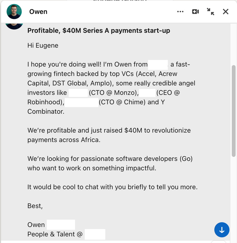 Свежачок: стартапу дали $40M - ищут 12 гоферов. 500 евро в день.